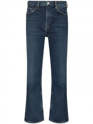 Укороченные джинсы Wilder прямого кроя AGOLDE. Цвет: синий