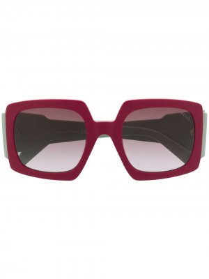 Солнцезащитные очки Alex в квадратной оправе с принтом Emilio Pucci. Цвет: розовый