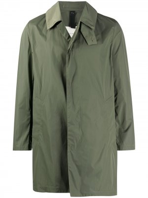Однобортное пальто Mackintosh. Цвет: зеленый