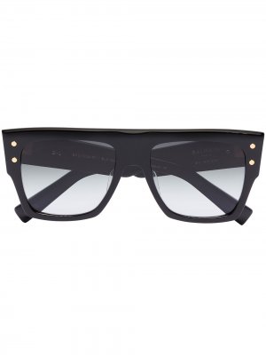 Солнцезащитные очки в массивной квадратной оправе Balmain Eyewear. Цвет: черный