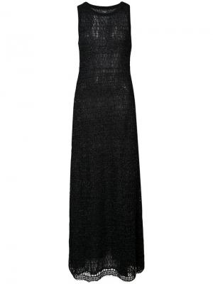 Длинное трикотажное платье Giambattista Valli. Цвет: черный