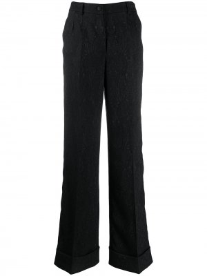 Жаккардовые брюки с цветочным узором Dolce & Gabbana. Цвет: черный