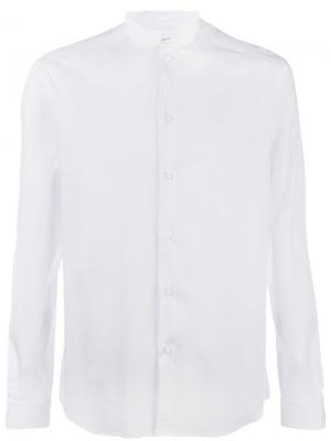 Рубашка с узким воротником-стойкой Paolo Pecora. Цвет: белый