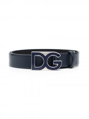 Ремень с пряжкой DG Dolce & Gabbana. Цвет: синий