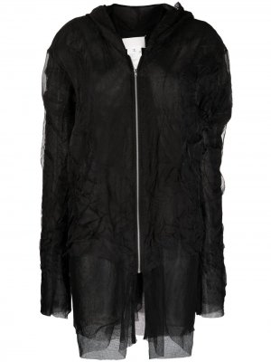 Куртка с жатым эффектом и капюшоном Maison Margiela. Цвет: черный
