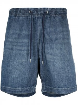 Джинсовые шорты с вышитым логотипом Polo Ralph Lauren. Цвет: синий