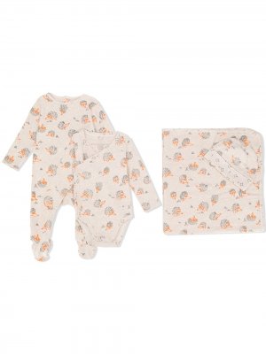 Комплект для новорожденного с принтом Stella McCartney Kids. Цвет: коричневый