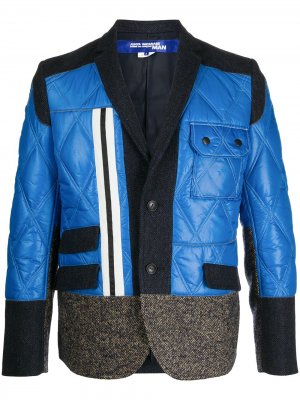 Однобортный пиджак со вставками Junya Watanabe MAN. Цвет: синий