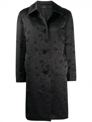 Жаккардовое пальто с цветочным узором Simone Rocha. Цвет: черный