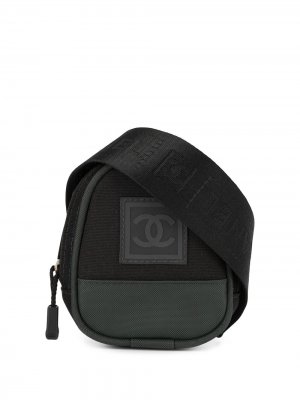 Поясная сумка Sports Line с нашивкой-логотипом Chanel Pre-Owned. Цвет: черный