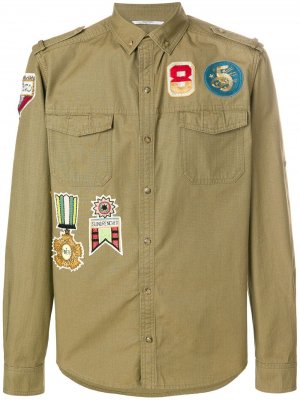 Military Insignia shirt Valentino. Цвет: зеленый