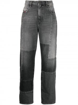 Укороченные джинсы широкого кроя Diesel. Цвет: серый