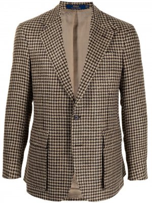 Пиджак в ломаную клетку Polo Ralph Lauren. Цвет: коричневый