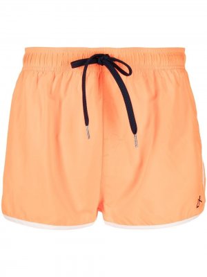Плавки-шорты с логотипом Sun 68. Цвет: оранжевый