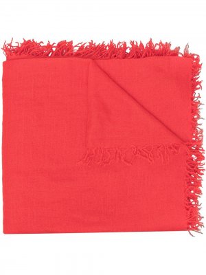 Легкий шарф с бахромой Faliero Sarti. Цвет: красный
