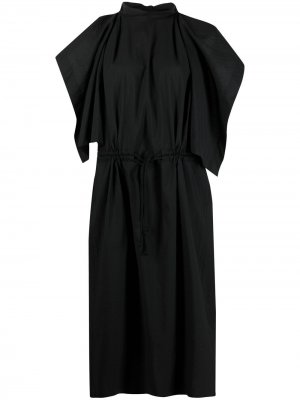 Многослойное платье миди без рукавов Lemaire. Цвет: черный