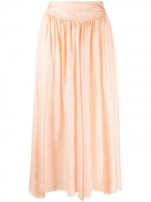 Плиссированная юбка миди Forte. Цвет: оранжевый