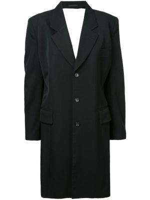 Пальто строгого кроя без спинки Comme Des Garçons Pre-Owned. Цвет: черный