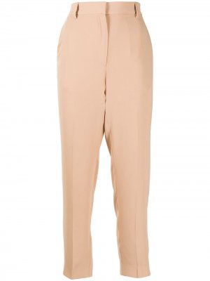 Укороченные брюки строгого кроя с завышенной талией MM6 Maison Margiela. Цвет: розовый