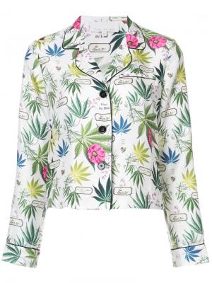 Рубашка в пижамном стиле с цветочным рисунком Fleur Du Mal. Цвет: белый