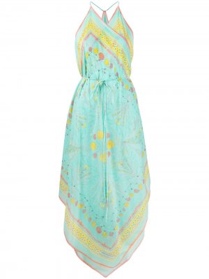 Пляжное платье с принтом Conchiglie Emilio Pucci. Цвет: синий