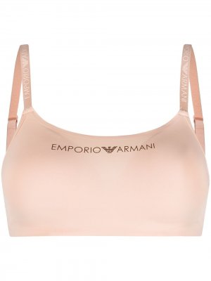 Бюстгальтер с логотипом Emporio Armani. Цвет: розовый