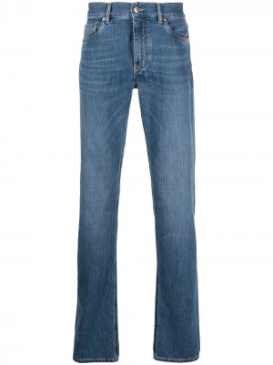Прямые джинсы с карманами Z Zegna. Цвет: синий