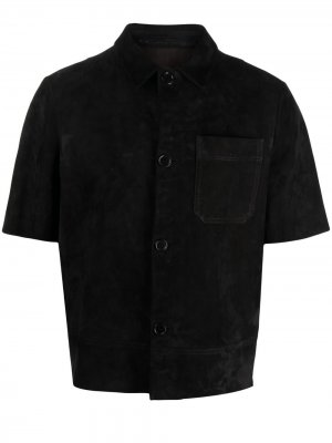Рубашка с накладным карманом Salvatore Santoro. Цвет: черный