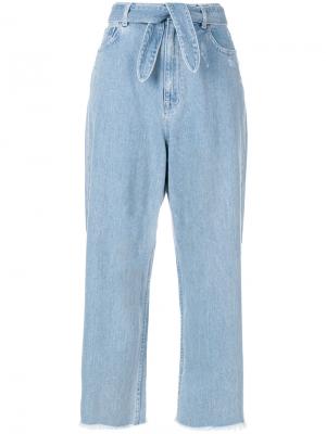 Укороченные расклешенные брюки Zimmermann. Цвет: синий