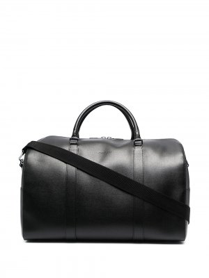 Дорожная сумка с логотипом Canali. Цвет: черный
