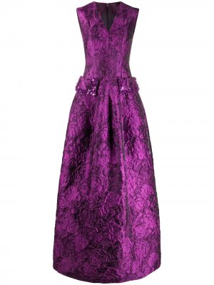 Жаккардовое вечернее платье Talbot Runhof. Цвет: розовый