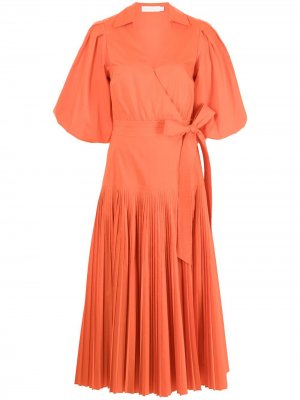 Платье Many с запахом Jonathan Simkhai. Цвет: оранжевый