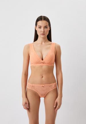 Бюстгальтер Emporio Armani. Цвет: коралловый