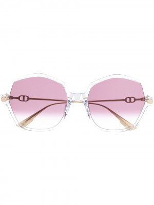 Солнцезащитные очки Dior Link 2 в шестиугольной оправе Eyewear. Цвет: розовый