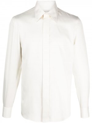 Рубашка с заостренным воротником Alexander McQueen. Цвет: белый