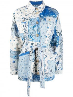 Куртка-рубашка с принтом пейсли Etro. Цвет: синий