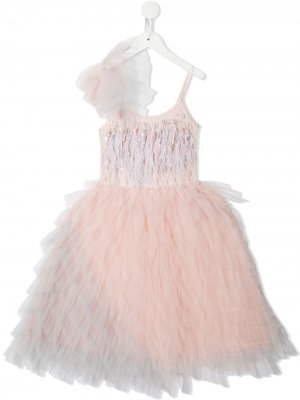 Декорированное платье из тюля Tutu Du Monde. Цвет: розовый