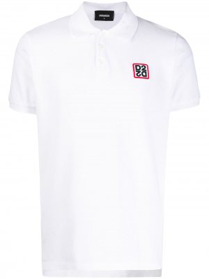 Рубашка-поло с нашивкой-логотипом Dsquared2. Цвет: белый