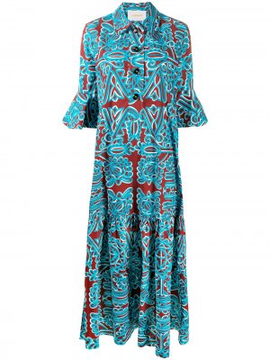 Длинное платье-рубашка Artemis La Doublej. Цвет: синий