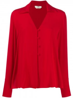 Блузка на пуговицах Fendi. Цвет: красный