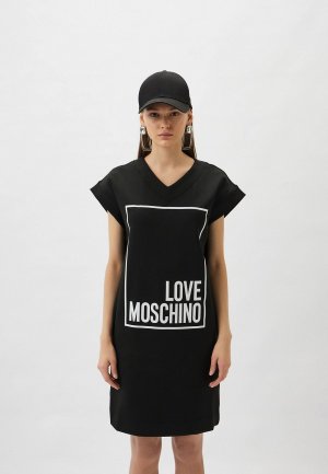 Платье Love Moschino. Цвет: черный