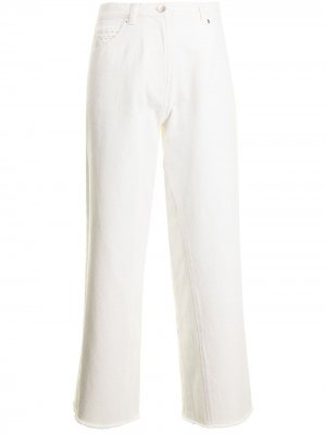 Укороченные джинсы широкого кроя с завышенной талией Goen.J. Цвет: белый
