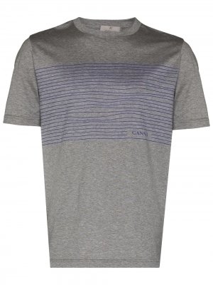Полосатая футболка с короткими рукавами Canali. Цвет: серый