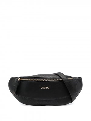 Поясная сумка с логотипом LIU JO. Цвет: черный