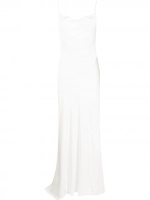 Атласное платье Finley Jonathan Simkhai. Цвет: белый