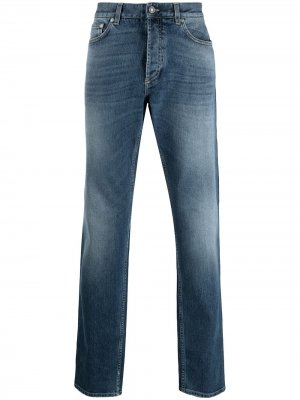 Прямые джинсы с логотипом Givenchy. Цвет: синий