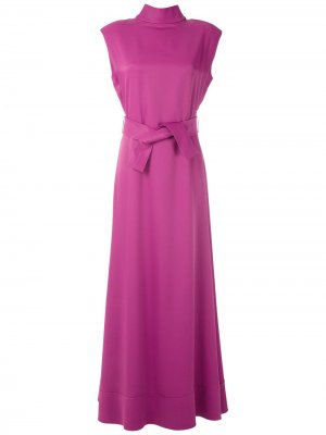 Длинное платье с поясом Gloria Coelho. Цвет: розовый