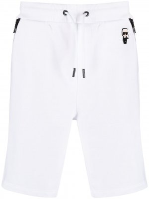 Спортивные шорты с нашивкой Ikonik Karl Lagerfeld. Цвет: белый