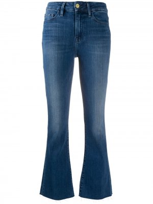 Укороченные джинсы bootcut FRAME. Цвет: синий