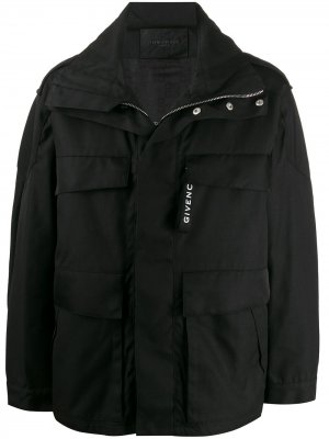 Непромокаемая куртка с капюшоном Givenchy. Цвет: черный